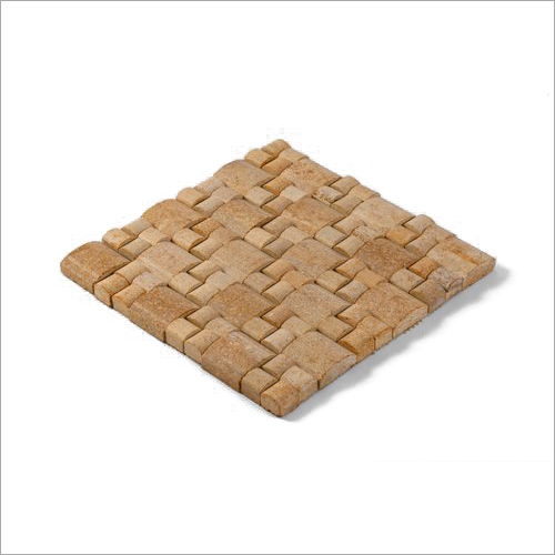 Teak Wood Wall Cladding Tile - Natural Stone, 30x30 cm, Brown Color, 10-50mm Thickness | Rugged Texture, Non-Slip, Easy to Install, Easy to Maintain