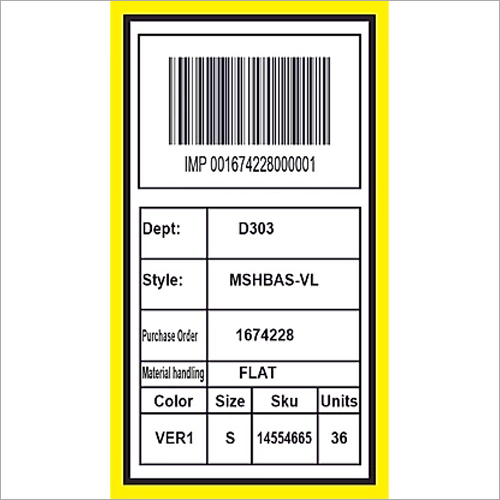 Direct Thermal Labels - Adhesive Sticker, Rectangle | White-yellow, Customizable Design With Pressure Sensitive Adhesive