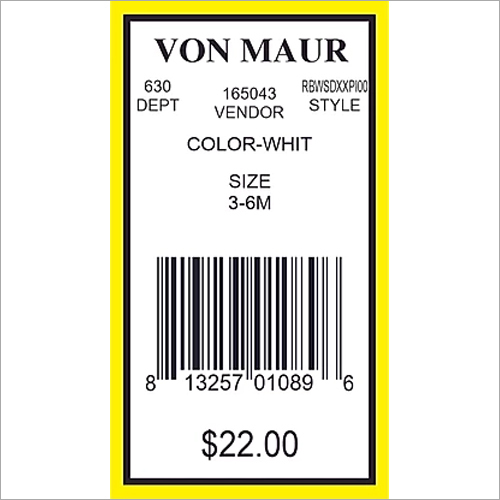 Direct Thermal Labels - Adhesive Sticker, Rectangle | White-yellow, Customizable Design With Pressure Sensitive Adhesive