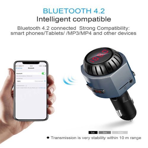 Mk5 Bluetooth Car Kit Mp3 Player Fm Transmitter Hands-free Car Kit Warranty: One Year