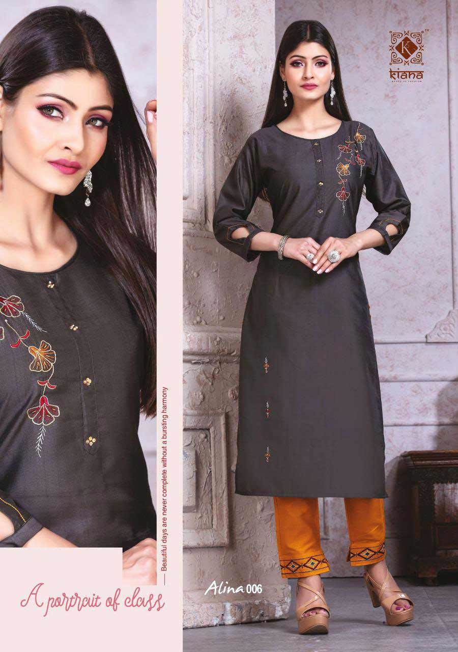 Spring Alina Lining Muslin Handwork Pant Kurti Set