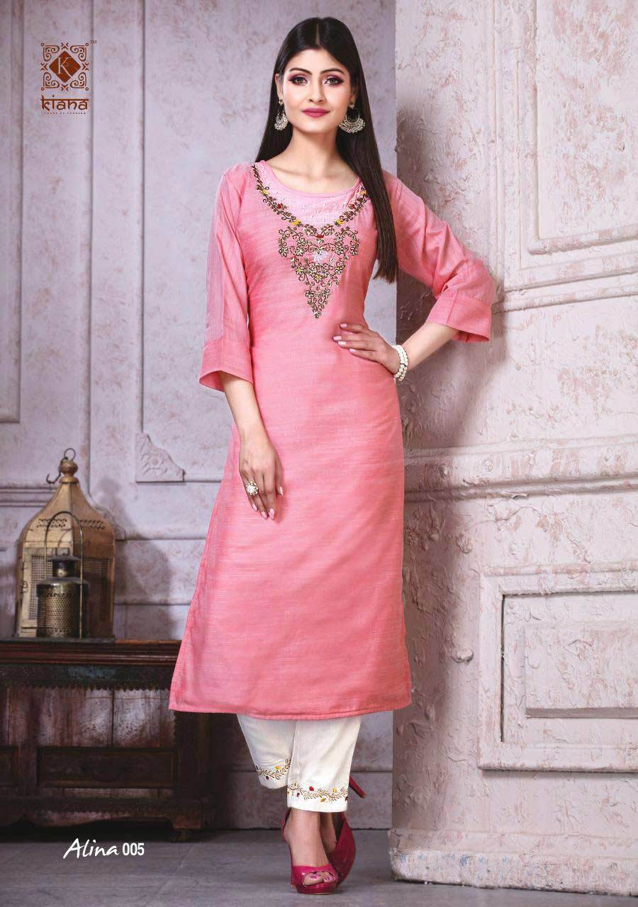 Spring Alina Lining Muslin Handwork Pant Kurti Set