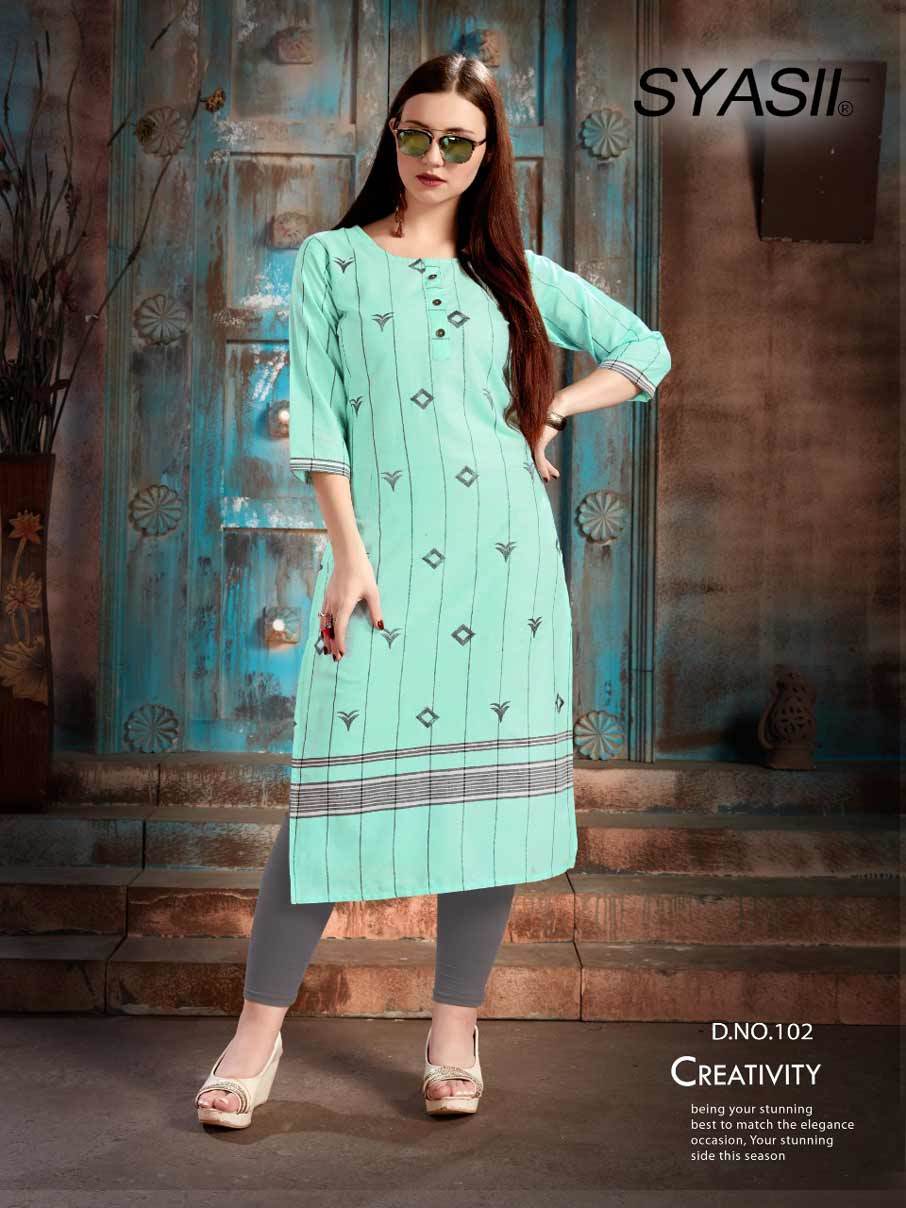 Pure Syasii Viscose Rayon Kurti - Viscose Rayon, Size L(40)/xl(42), Length 46 Inches | Suitable For Summer, Rainy, Spring, Winter - Girls Collection