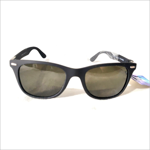 Grey Mens Black Frame Sunglasses