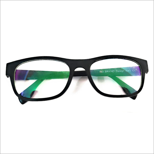 Rectangle Frame Eye Glasses - Plastic Frame, Black-green Color | Suitable For Men, Women, And Children