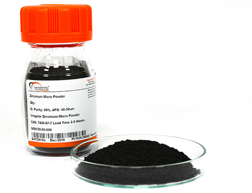 Zirconium Powder - 99% Purity, APS 40-50μm, White, Density 6.5 g/cm³, Nanoshel Grade, 6 Months Warranty