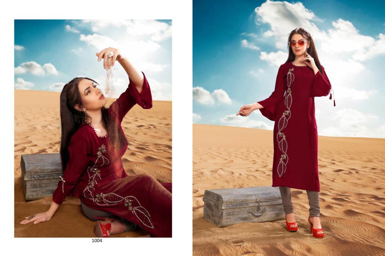 Spring Desert Point Viscose Kurti
