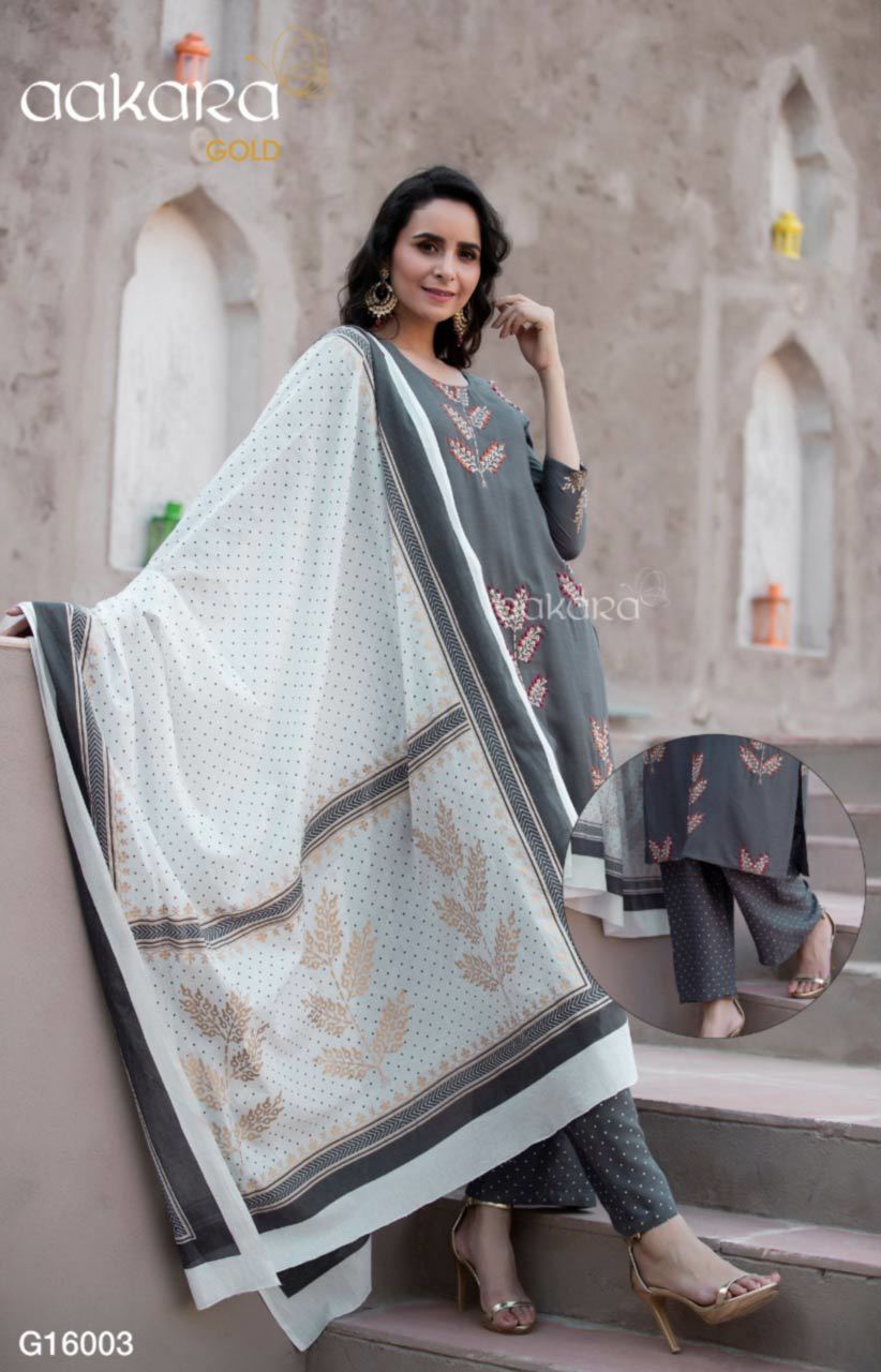 Spring Aakara Gold Vol-16 Pant Palazzo Kurtis Set