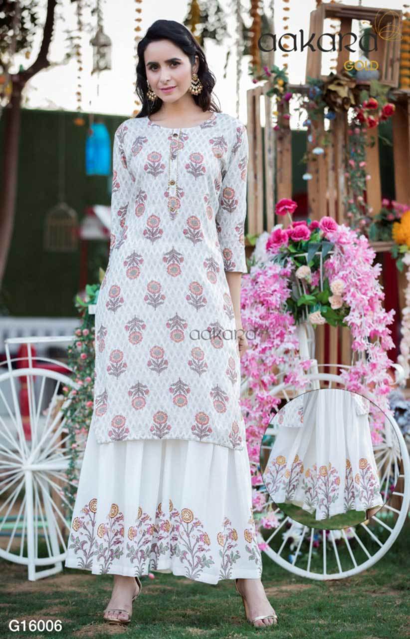 Spring Aakara Gold Vol-16 Pant Palazzo Kurtis Set