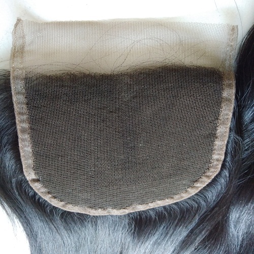 Natural Black Temple Wavy Lace Closure Hair