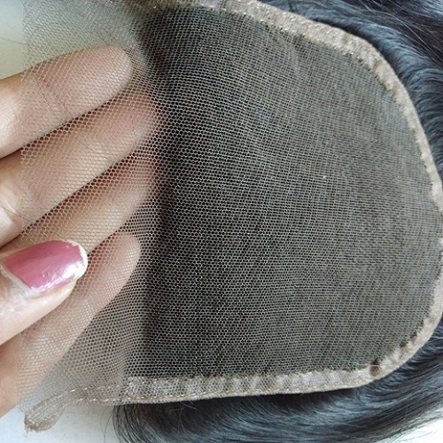 Natural Black Temple Wavy Lace Closure Hair