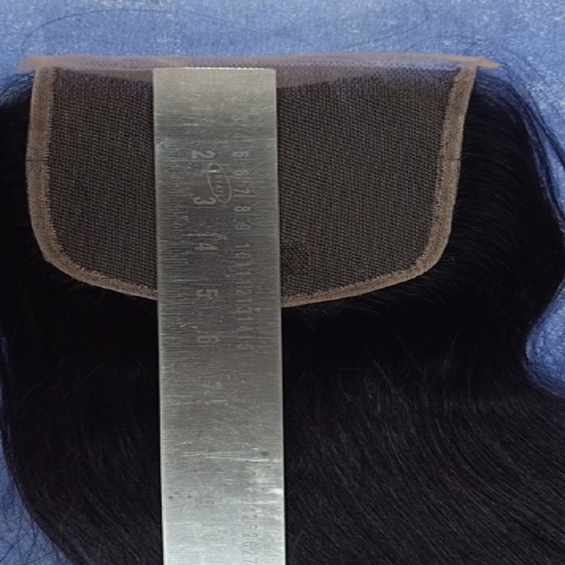 Natural Black Temple Wavy Lace Closure Hair