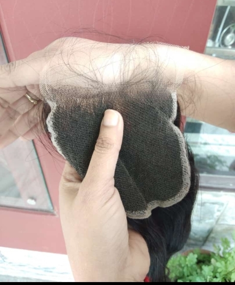 Natural Black Temple Wavy Lace Closure Hair