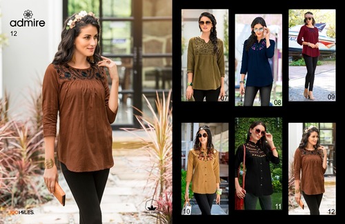 रेनी एडमायर वोल-2 100 माइल्स ट्यूनिक एम्ब्रायडरी टॉप्स