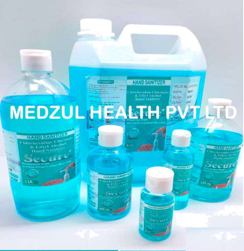 100 Ml Secure+ Hand Sanitizer - 100 Ml Volume | Anti-bacterial, Leak Proof, Handy Design, Suitable For All Ages, Shelf Life 6 Months