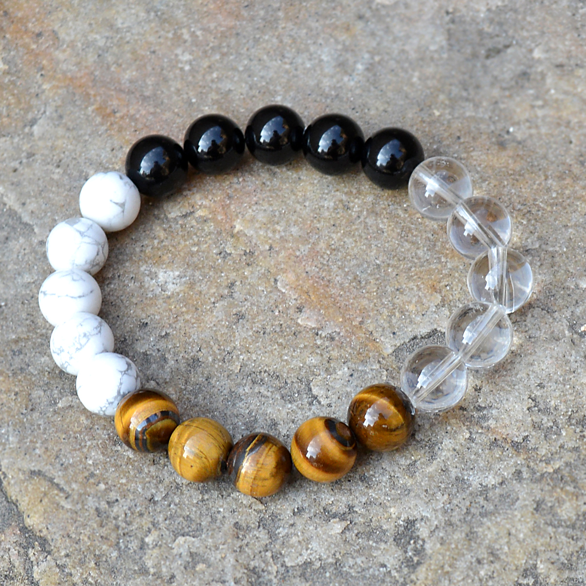 Onyx Multi Gemstone Beaded Bracelet Pg-156010