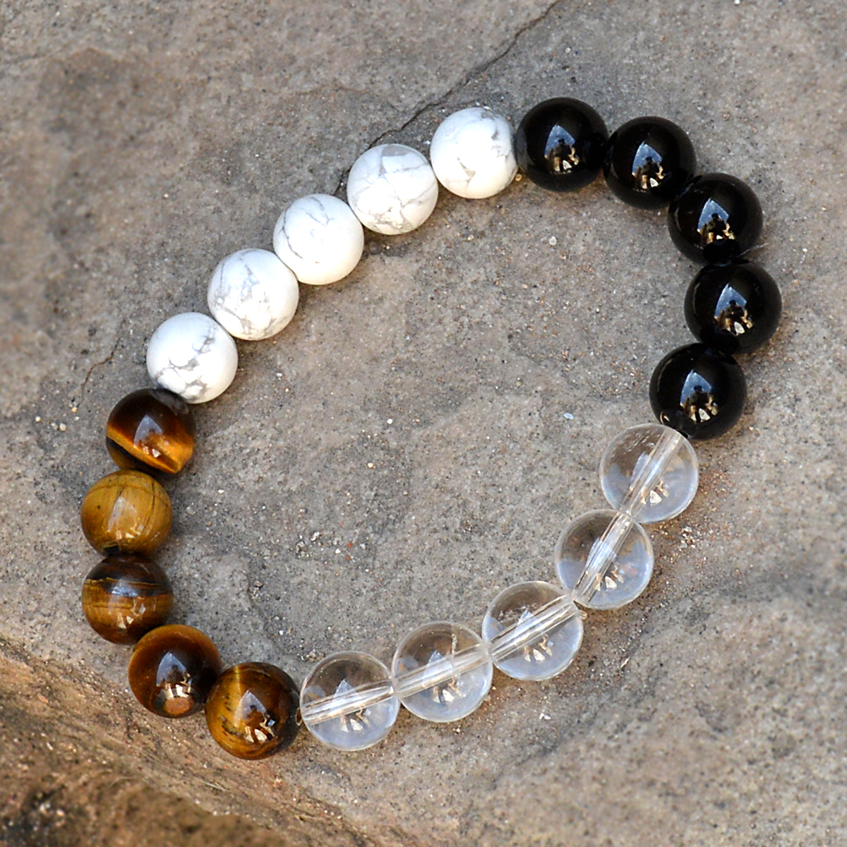 Onyx Multi Gemstone Beaded Bracelet Pg-156010