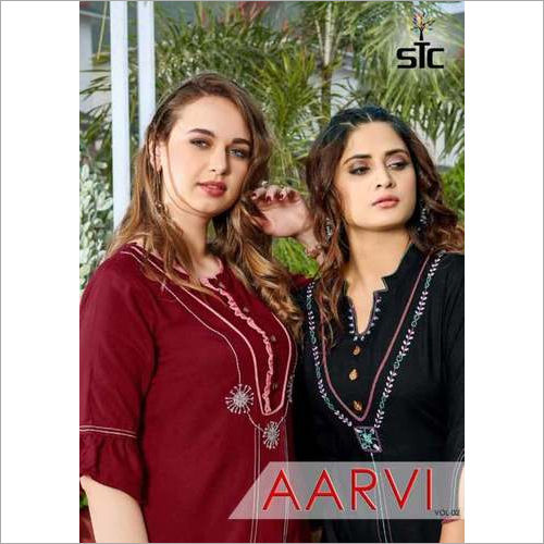 Spring Akshar Textile Aarvi Vol-2 Kurti Set Manufacturer