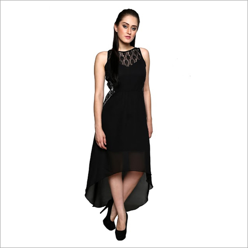 कॉटन नेट लॉन्ग ड्रेस के साथ वॉशेबल सॉलिड जॉर्जेट