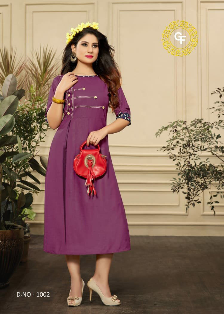 Akshara Gopinath Fashion Slit Plain Kurti - Ruby Cotton, Sizes M(38), L(40), Xl(42), Xxl(44) | Ideal For Rainy, Summer, Winter Seasons