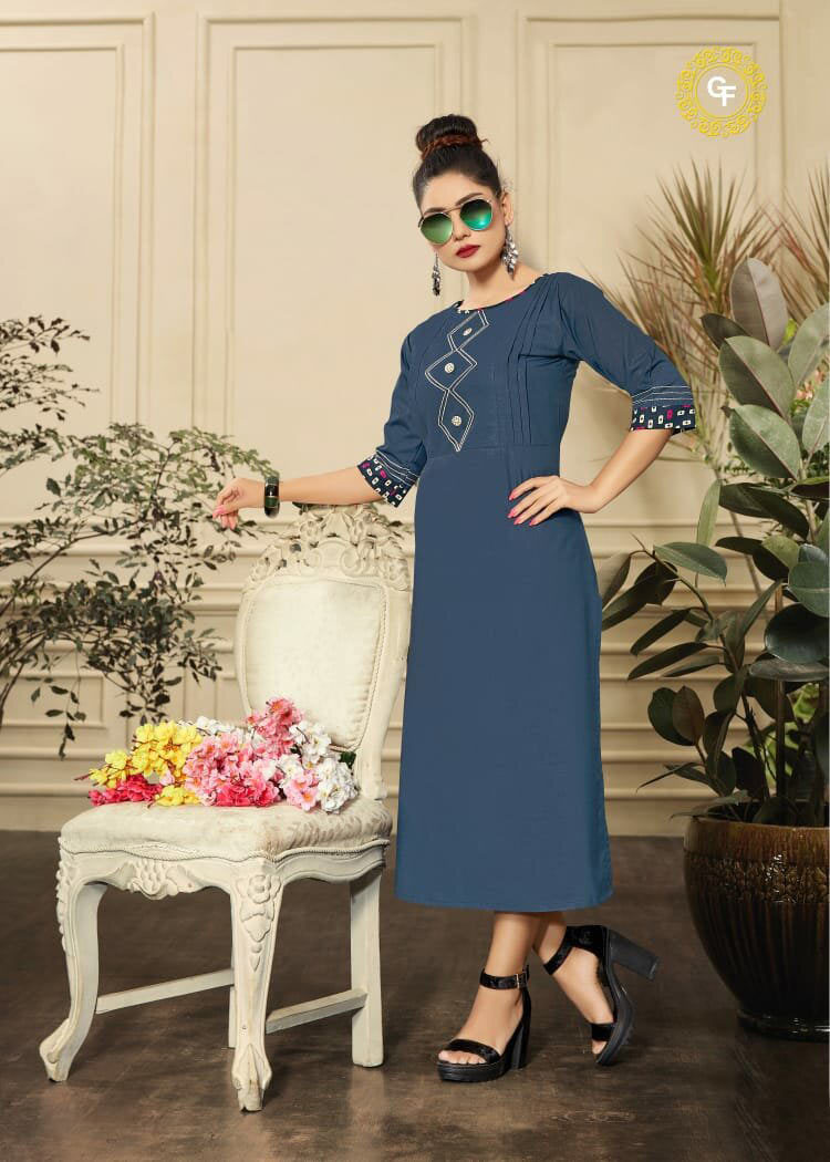 Akshara Gopinath Fashion Slit Plain Kurti - Ruby Cotton, Sizes M(38), L(40), Xl(42), Xxl(44) | Ideal For Rainy, Summer, Winter Seasons