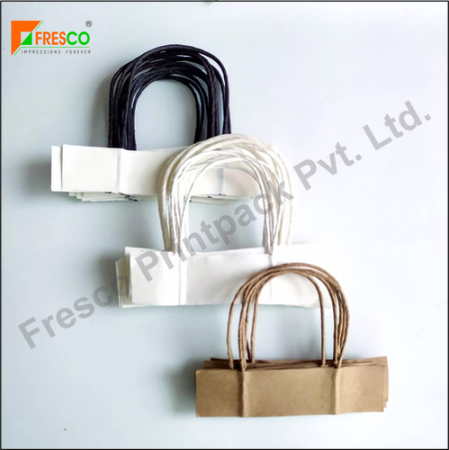 मल्टी कलर्स ट्विस्टेड पेपर रोप हैंडल