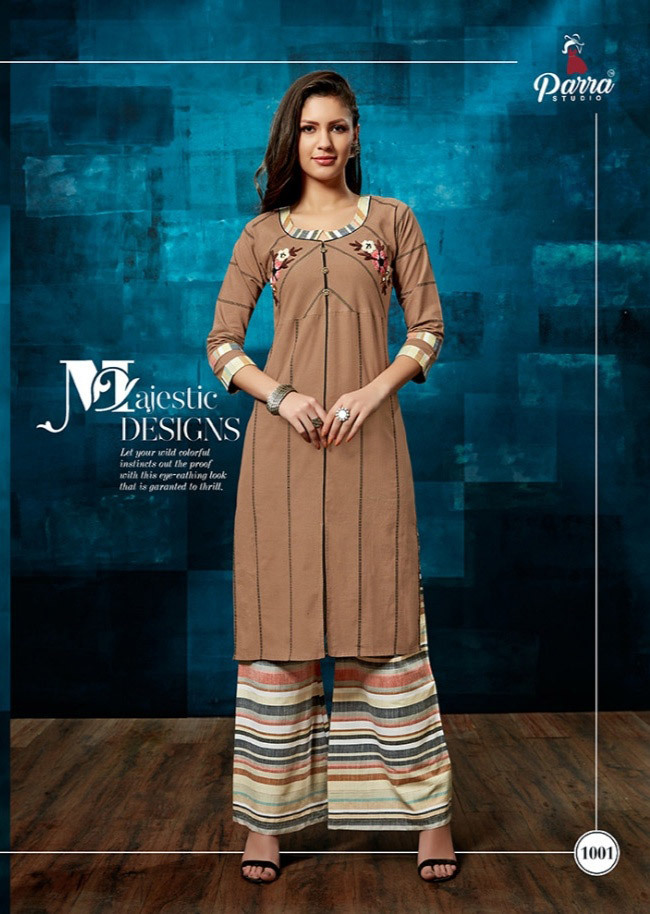 Spring Aliya Parra Studio Khadi Cotton Palazzo Printed Kurtis