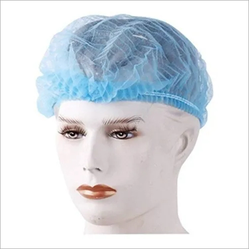 Bouffant Cap - Disposable Non-Woven Material, Blue Color, Pack of 50 | Direct Application for Hand Use