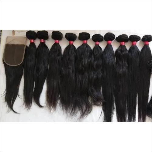 Natural Black Color Indian Straight Untreated Hair