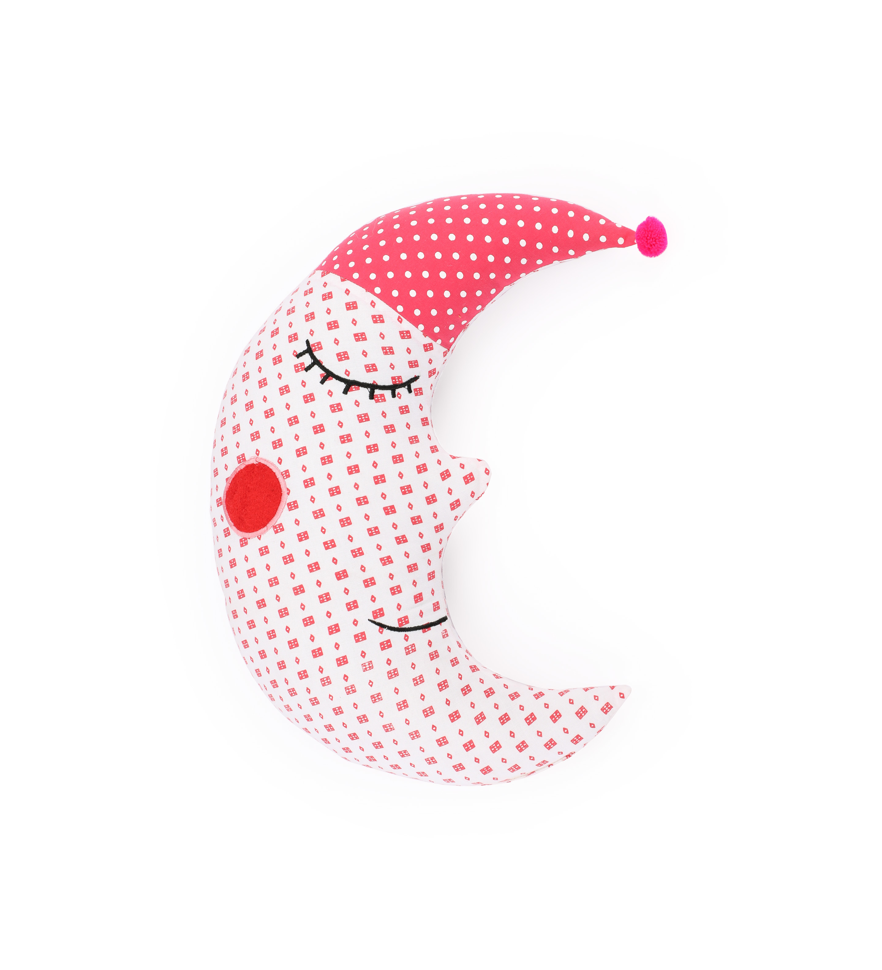 Baby Pillows - 100% Pure & Soft Cotton, White Design , Comfortable Support For Side-sleeping Babies