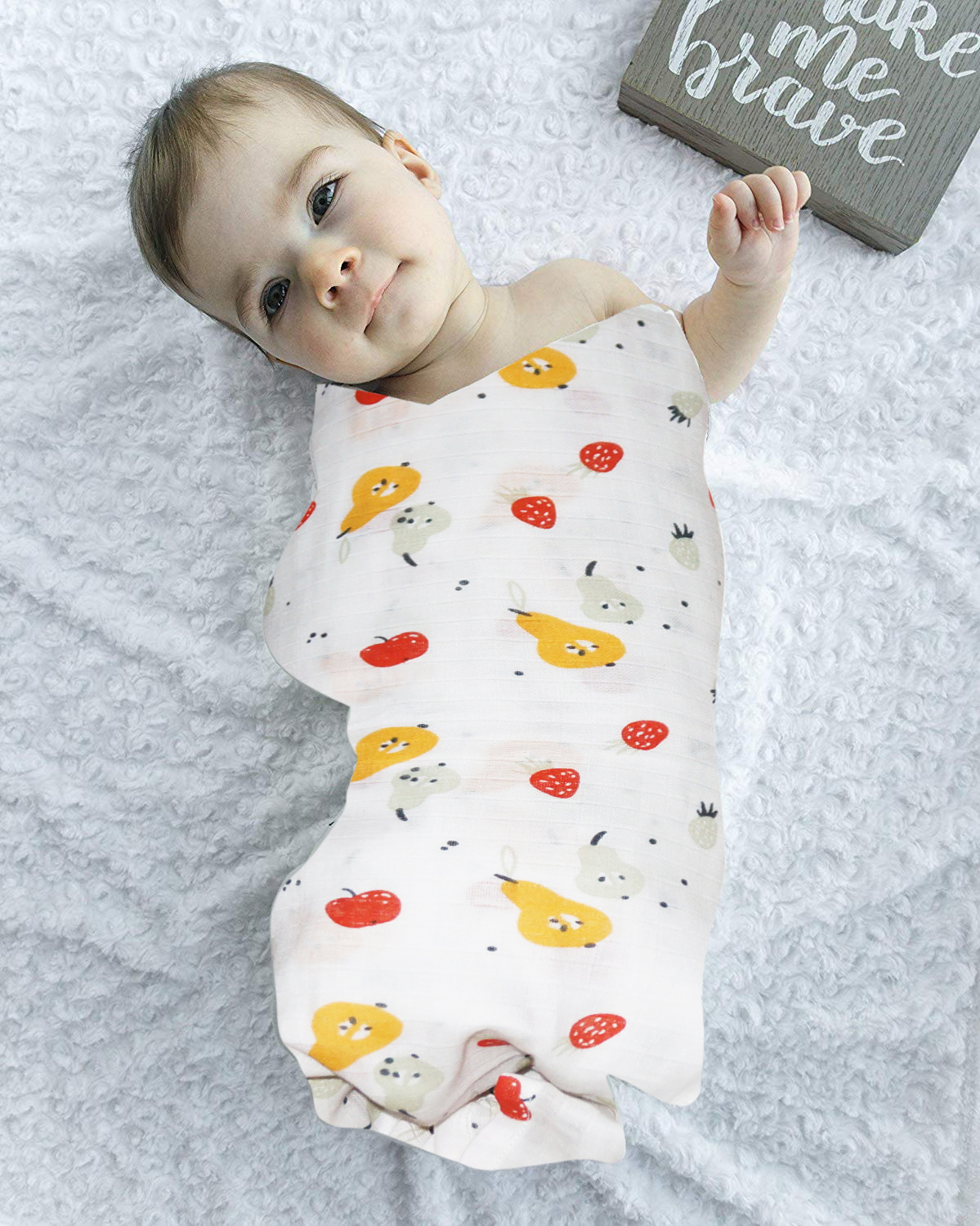 White Baby Muslin Swaddle Set Of Three