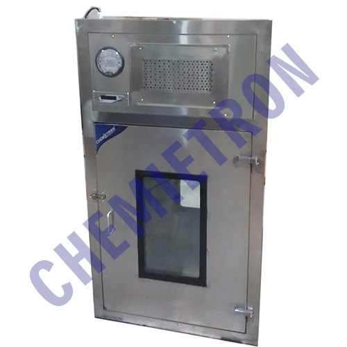 Pass Box - Stainless Steel, 24"x24"x24" | Hinged Door With Glass Viewing Window, Laminated Surfaces, Electrically Interlocked Doors, Uv & Fluorescent Lighting