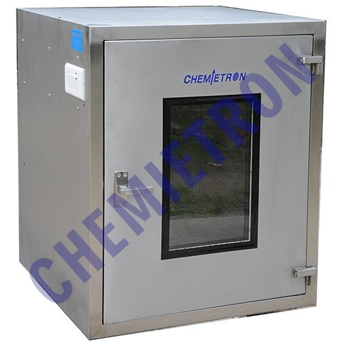 Pass Box - Stainless Steel, 24"x24"x24" | Hinged Door With Glass Viewing Window, Laminated Surfaces, Electrically Interlocked Doors, Uv & Fluorescent Lighting