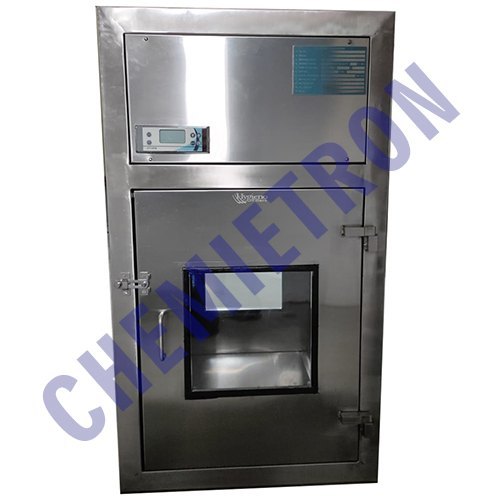 Pass Box - Stainless Steel, 24"x24"x24" | Hinged Door With Glass Viewing Window, Laminated Surfaces, Electrically Interlocked Doors, Uv & Fluorescent Lighting