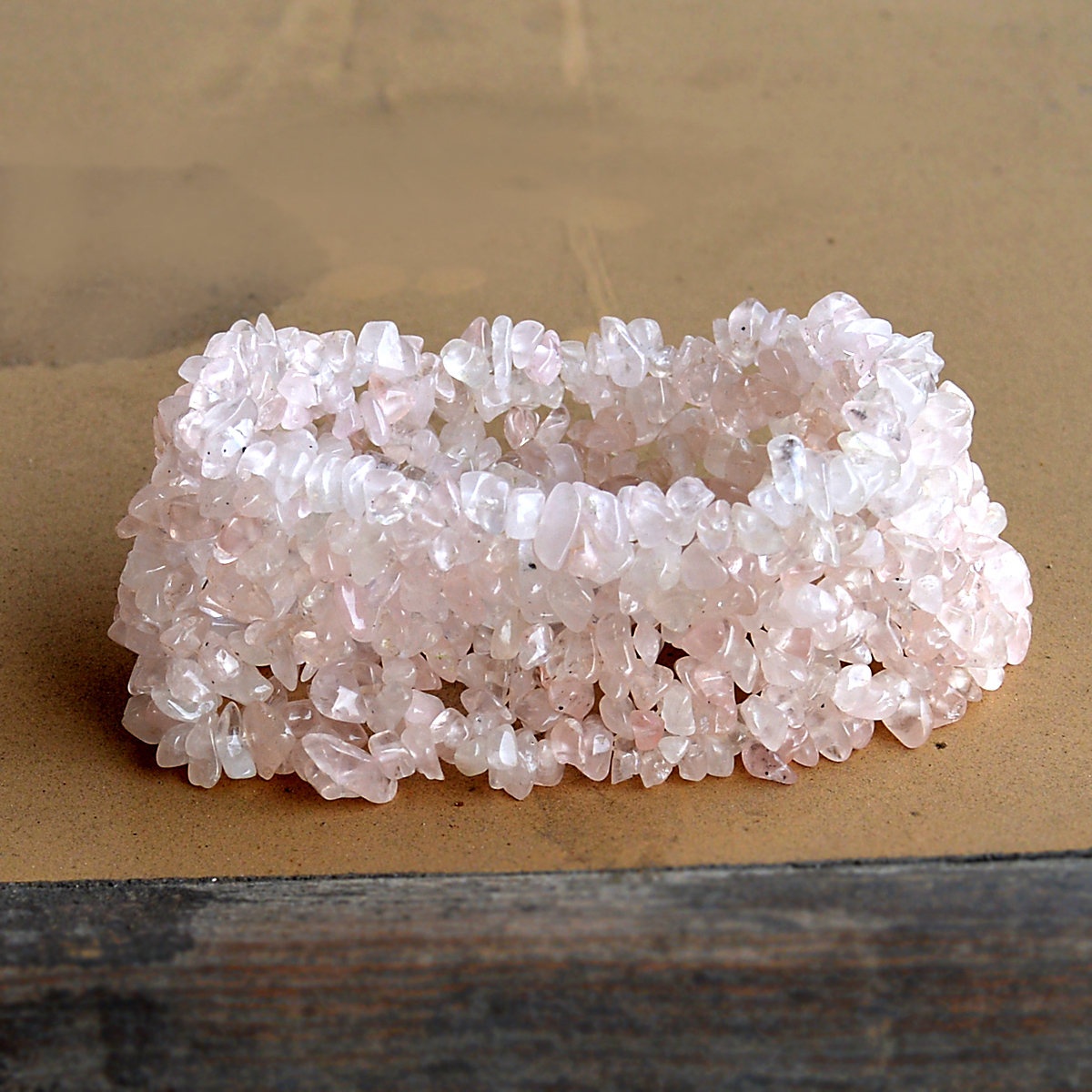 Rose Quartz Gemstone Chips Bracelet Pg-156083 Gender: Women's