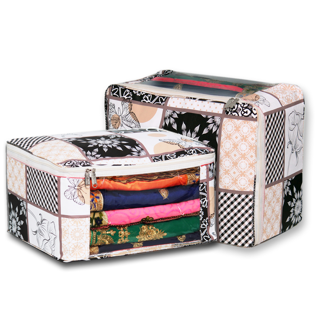 Multi Color Checkered Multi Saree Packing Bag