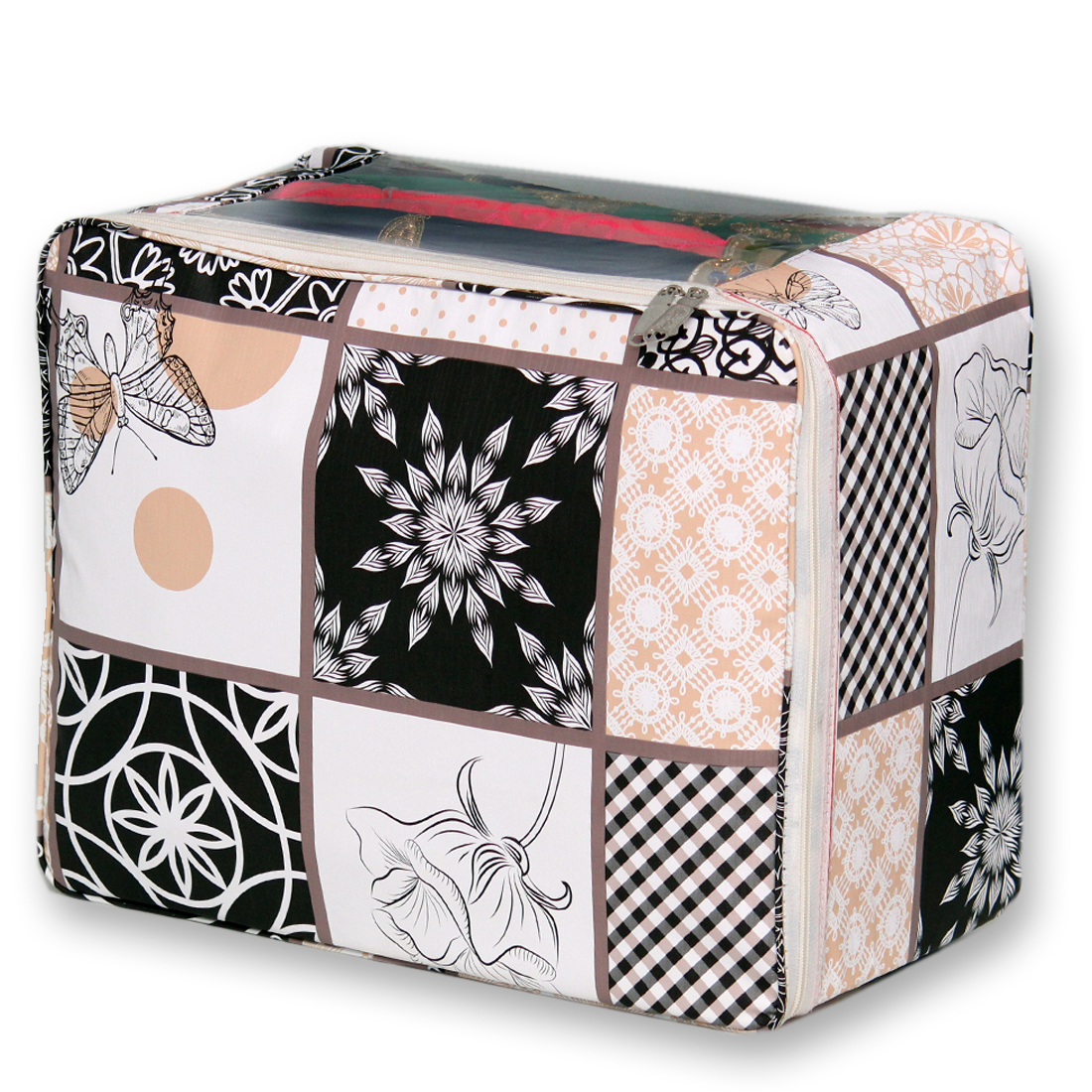Multi Color Checkered Multi Saree Packing Bag