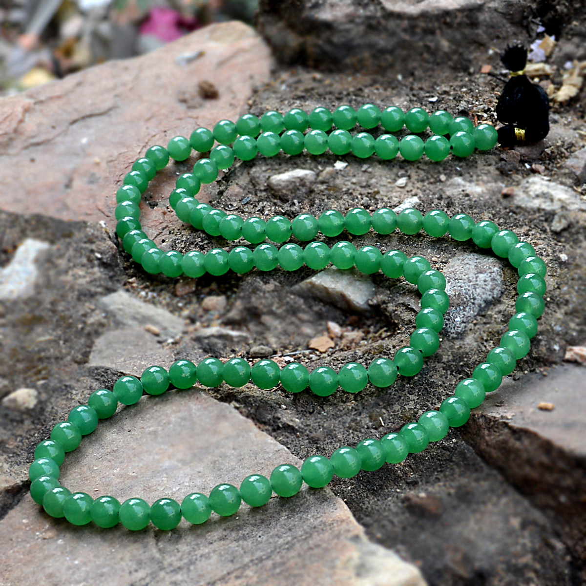 Stone Green Onyx Gemstone Rosary Pg-156099