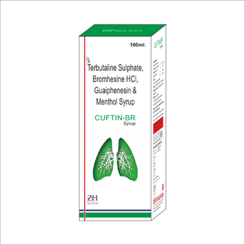 Terbutaline Sulphate Bromhexine HCI Guaiphenesin and Menthol Syrup - 1 Unit, Active Ingredients for Effective Cough Relief, Suitable for All Ages