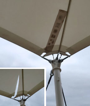 Tensile Structure - White Fabric Repair Treatment | Ideal For Carports, Hotels, Offices, Shops, And More
