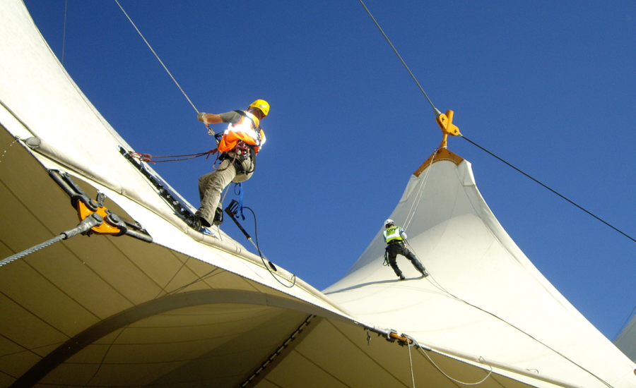 Tensile Structure - White Fabric Repair Treatment | Ideal For Carports, Hotels, Offices, Shops, And More