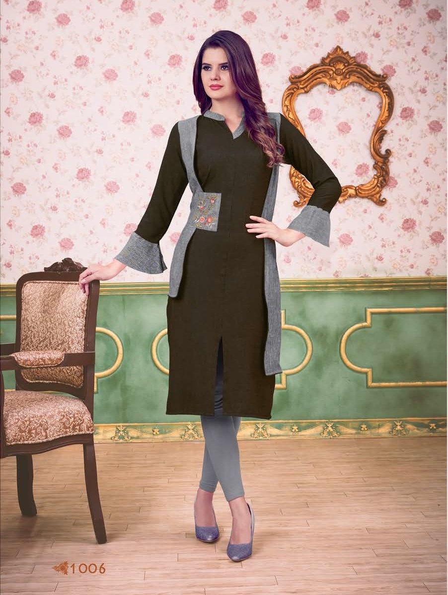 Amore Design Viyana Vol-1 Namo Silk Kurti - Sizes M(38), L(40), Xl(42), Xxl(44) | Ideal For All Seasons - Rainy, Spring, Summer, Winter