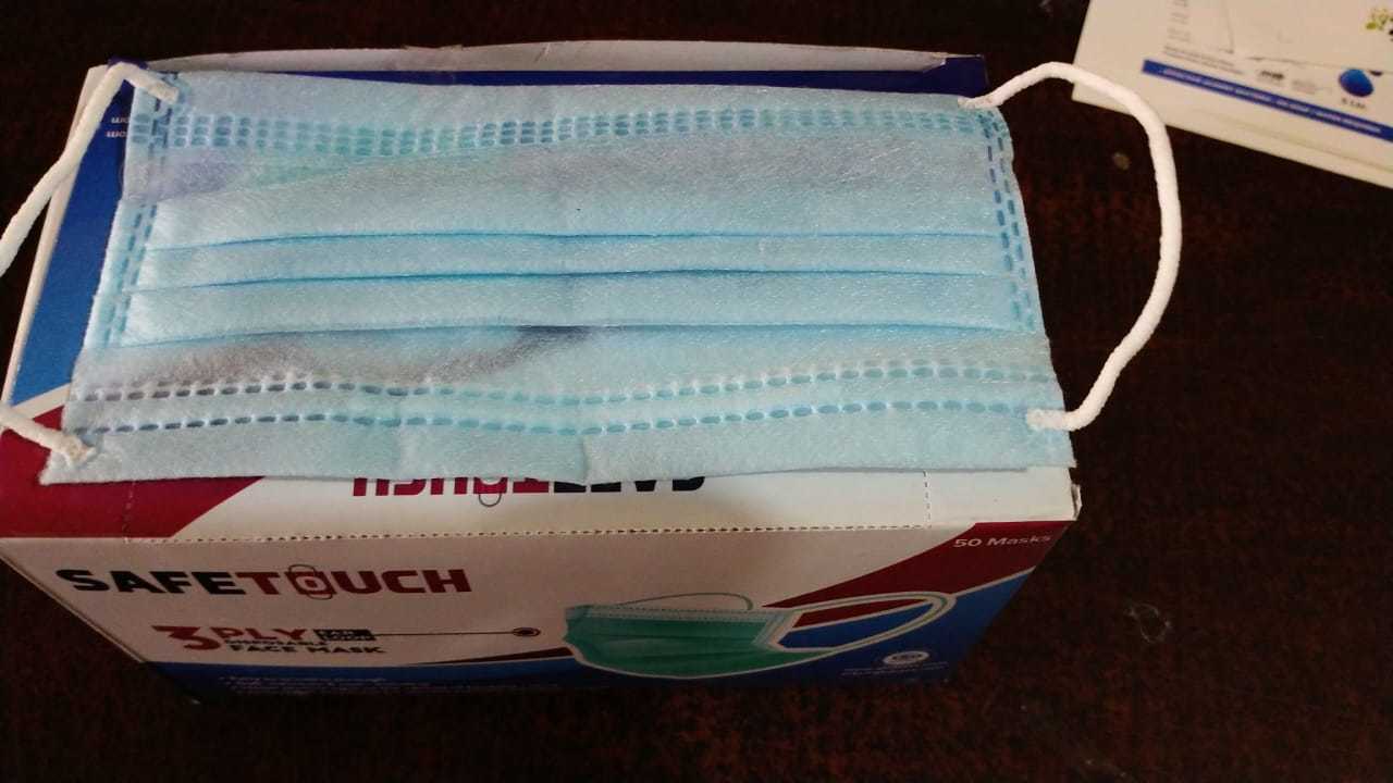 3 Ply Face Mask - Fabric: Superior Quality, Color: Blue | Applications: Medical, Hospitals, Personal, Unisex Use For Safety Purposes