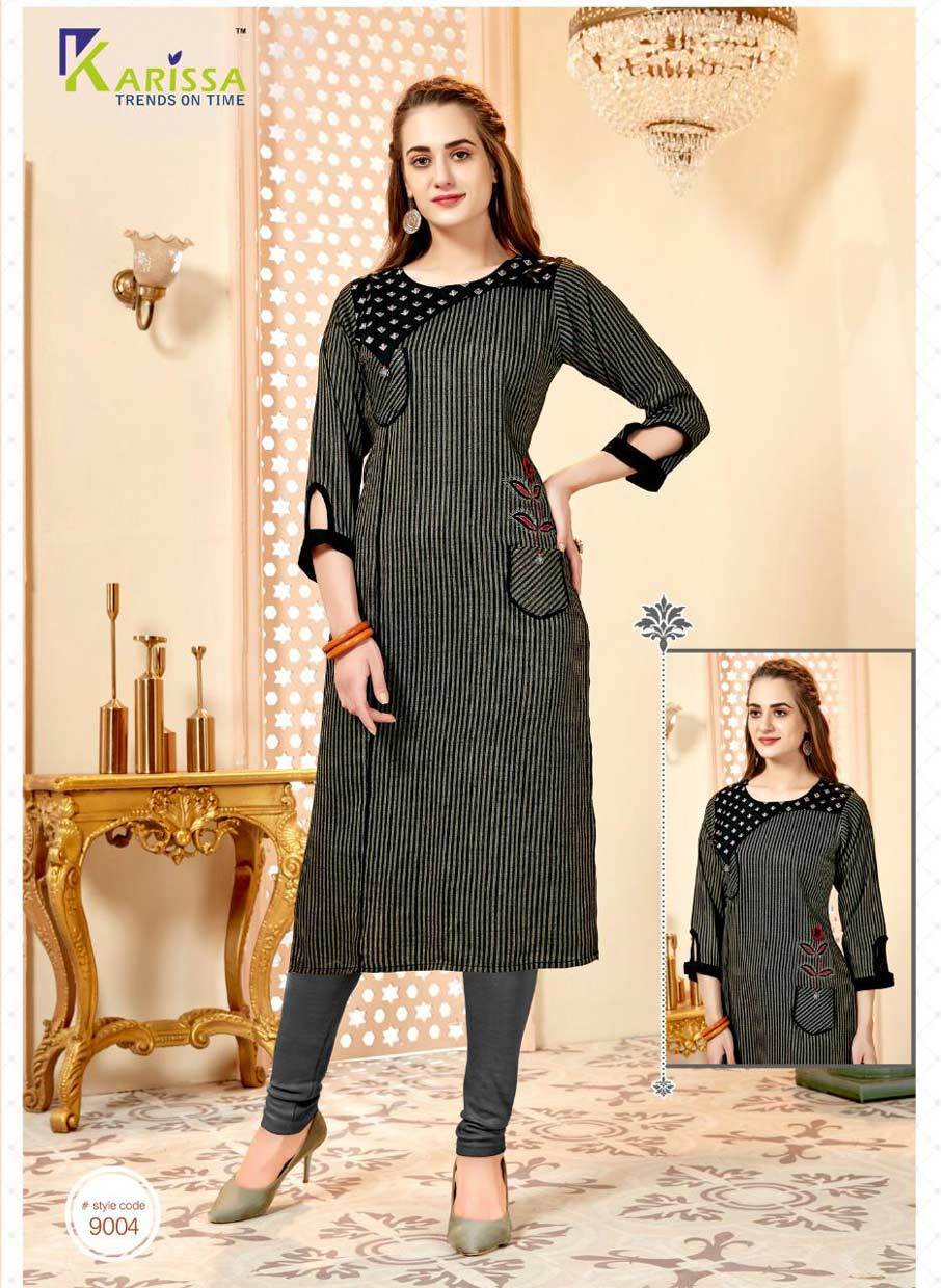 Aneri Karissa Rayon Premium Weaving Lining Kurti - Size M(38)/l(40)/xl(42)/xxl(44), Length 46", Hand Work, Suitable For Rainy, Spring, Summer, Winter