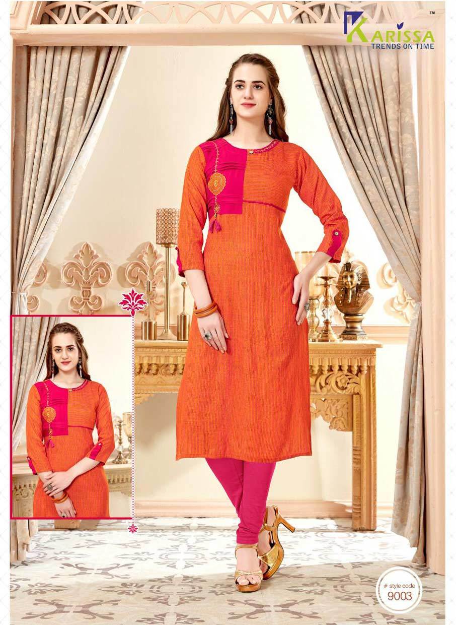 Aneri Karissa Rayon Premium Weaving Lining Kurti - Size M(38)/l(40)/xl(42)/xxl(44), Length 46", Hand Work, Suitable For Rainy, Spring, Summer, Winter
