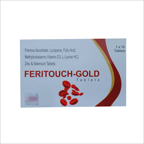 Ferrous Ascorbate Lycopene Folic Acid Methylcobalamin Vitamin D3 L-Lysine HCl Zinc And Selenium Tablet