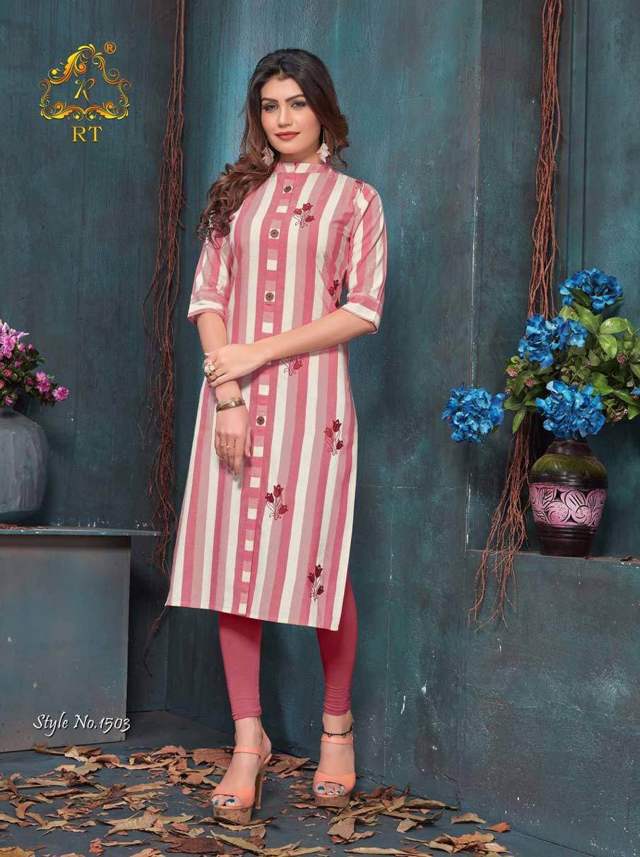 Antra Rt Embroidery Casual Kurti - Heavy Rayon, Sizes M(38)-3xl(46) | Suitable For Rainy, Spring, Summer, And Winter Seasons