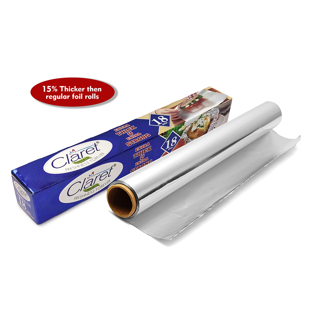 Silver Claret 18 Mtr Food Grade Aluminium Foil Roll (Pack Of 1)