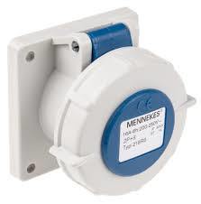Mennekes 1502 IP67 32Amp 3Pin Industrial Socket Angle