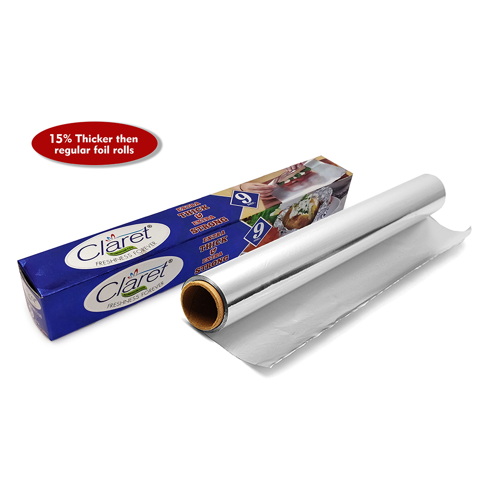 Silver Claret 9 Mtr Food Grade Aluminium Foil Roll (Pack Of 6)